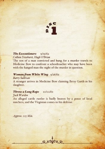 The Virginian - Complete First Season on 10 DVDs - Limited Edition Embossed Collector's Tin! Plus Bonus Interview DVD!