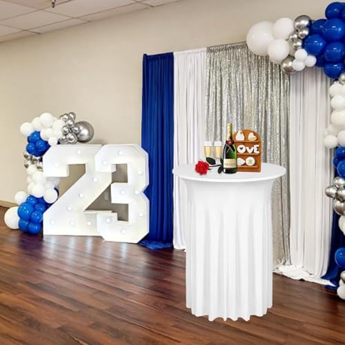 Nappes de banquet ajustées stretch pour décoration de mariage et buffet d'anniversaire - 4