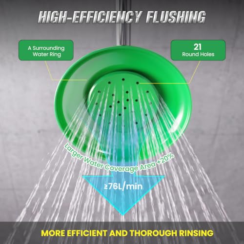 Image of Huanyu Emergency Shower and Eye Wash Station OSHA Approved Eyewash Station | Safety Shower 304 Stainless Steel Stand Plumbing Eye Washing Unit Commercial Eye Wash Kit Eyewash Sign Industrial Lab (1104)