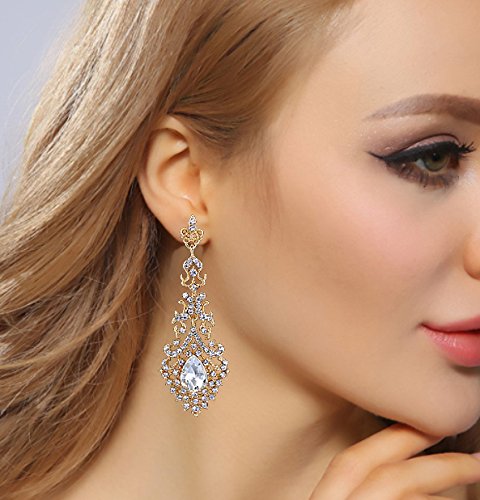 Clearine Orecchini Donna Boemia Cristallo Sposa