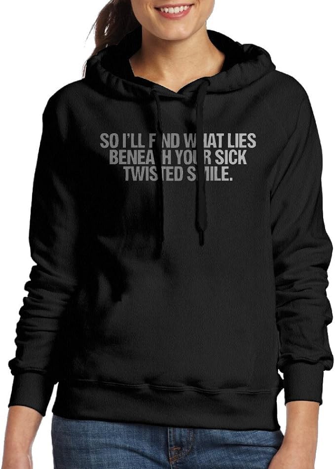 So I'll Find What Lying Beneath Your Sick Twisted Smile Black Pullover Hoodie