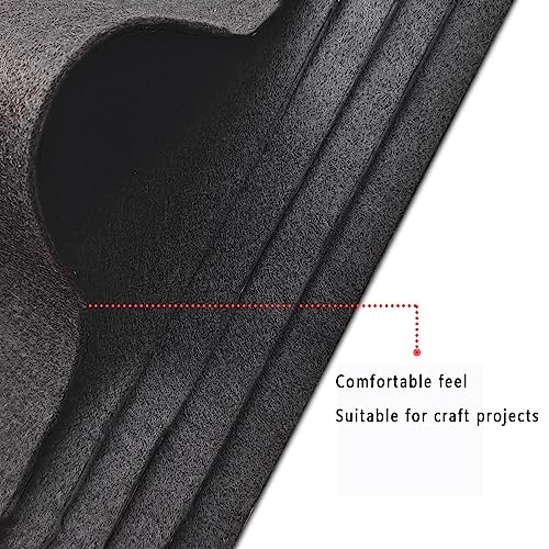 Artong 10 Pcs Black Felt Sheets - 20x30cm Felt Fabric Craft Sets for Scrapbooking DIY Crafts, Kids Clothing Decoration (Black / 10PCS) - Image 4