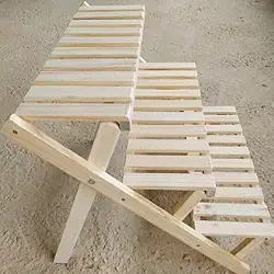 Floreira Escada Para Vasos De Flores Decorativa Jardim Vertical Estante Multiuso Em Madeira Pinus Natural(CRUA)