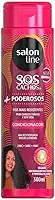 Salon Line, Condicionador, SOS Cachos, + Poderosos, Vegano - Cabelos Ondulados, Cacheados e Crespos, 300 ml