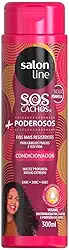 Salon Line, Condicionador, SOS Cachos, + Poderosos, Vegano - Cabelos Ondulados, Cacheados e Crespos, 300 ml