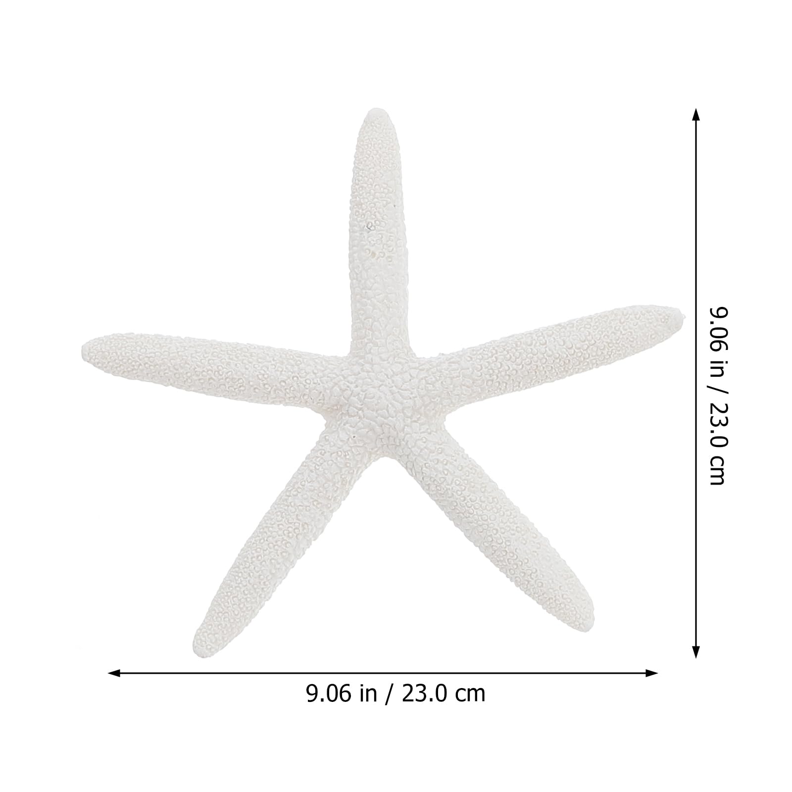 TOPPERFUN 8Pcs Simulated Sea Star and Shells, 9.06in Resin White Scallop Sea Star Decoration for Fish Tank Home Decoration Aquarium Ornaments