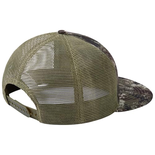 Image of BASSDASH Flat Brim Trucker Cap Adjustable Snapback Hat Mesh Back for Men Women