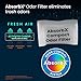 iTouchless 3-Pack AbsorbX Compact Odor Filters for Bathroom Trash Cans, All Natural Activated Carbon, Absorbs Garbage Smells, Biodegradable