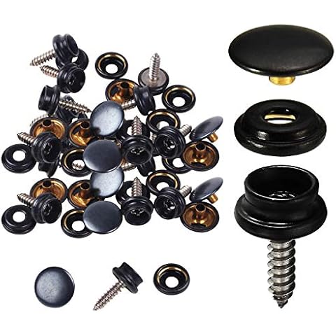 Trimming Shop 15mm Stainless Steel Snap Fasteners Cover