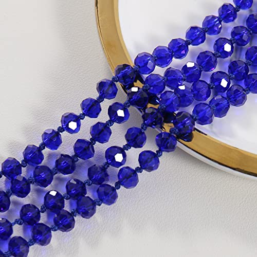 Firstmeet XL-1029 Fashion Glass Beads Rope Knot Long Bead Necklace Versatile 60 Inch Strand Costume Jewelry thumb #4