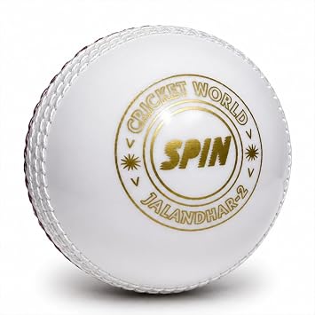 CW Spin White Cricket Ball Water Proof Synthetic Cricket Ball Incredible Poly Soft Ball for Practice Youth Adult Men