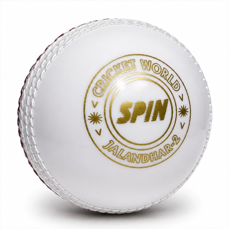Image of CW Spin White Cricket Ball Water Proof |Practice Training Light Weight 115 Grams | Pack of 2
