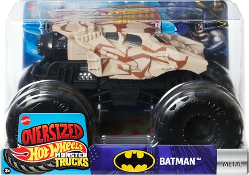 Hot Wheels Monster Trucks Oversized Batmobile Tumbler in 1:24 Scale - image 3