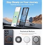 TORRAS Strong Magnetic & Seamless Stand for Samsung Galaxy S25 Ultra Case, Fit for MagSafe, Mil-Grade Drop Protection, Kickstand for Samsung Galaxy S25 Ultra Case, Translucent Back/Black Edge - Image 3