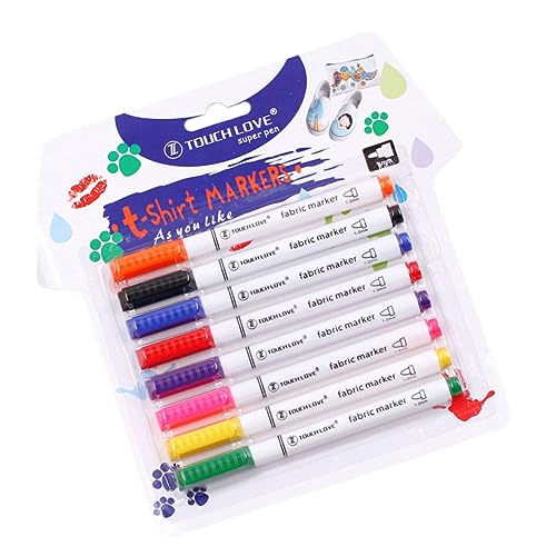 qiqiaollo 8 Pcs fabric colorful pen paint pen white pillow markers bullet tip markers DIY graffiti markers fabric painting pens t- shirt paint markers colorful markers tote bag pigment/333