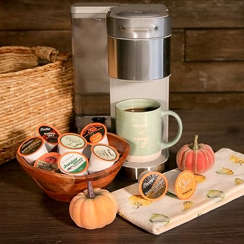 Image of Two Rivers Coffee Single Serve Sampler Pack for Keurig K-Cup Brewers, Assorted Fall Flavors(Coffee, Cocoa, Tea), 40 Count