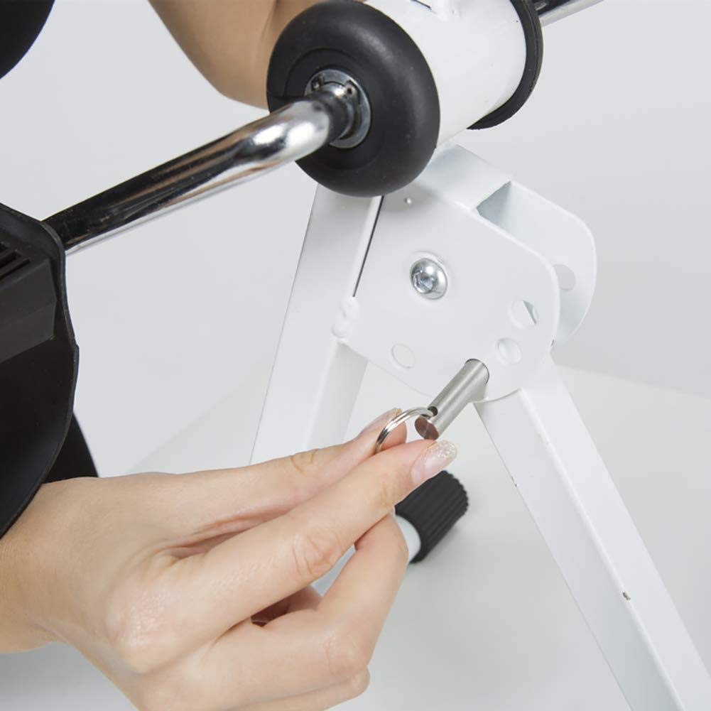 LUNEZY Mini pedaliera Pieghevole, Cyclette per Pedali per Braccia e Gambe, Attrezzatura per Riabilitazione Fitness Regolabile, per Allenamento Fitness in Palestra per Anziani