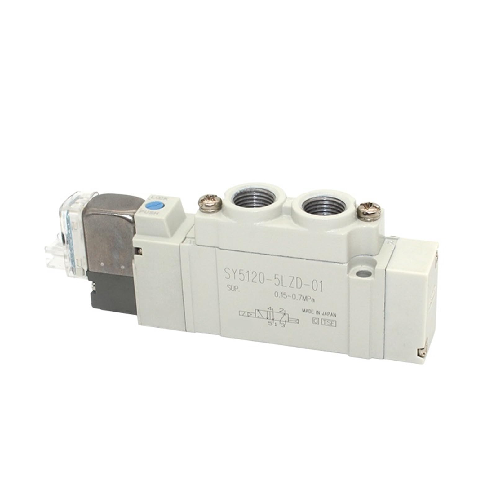 Distributeur pneumatique SY5140 DC24V à commutation rapide pour automates