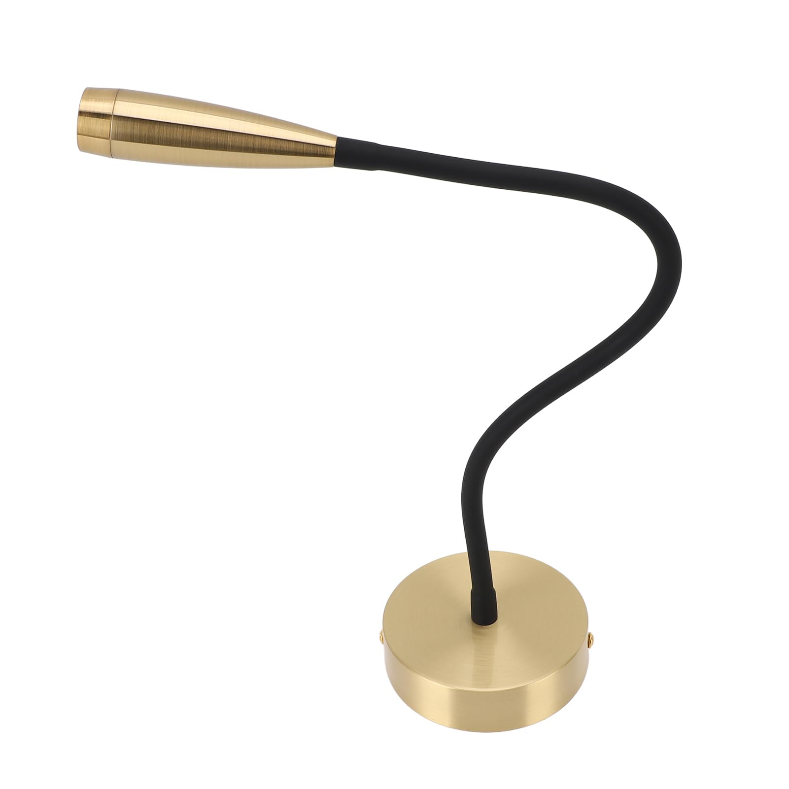 Lámpara de Lectura Montada en la Pared con Cuello de Cisne, Lámpara Cableada Ajustable de 3W y 200lm para Dormitorio de Aluminio