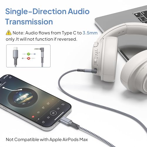 Image of Elebase iPhone 17 17e 16 Aux Cord 4FT,USB C Aux Cable 90 Degree,Type C to Right Angle 3.5MM Audio Auxiliary Cord for Car,New Apple 15 Pro Max Plus,Samsung Galaxy S26 S25 S24 Ultra A56,Z Fold Flip 6 7