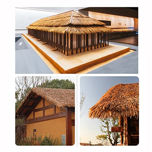 Rollo de paja artificial de polietileno de 0,5x30m, techado sintético de palma para exterior 8