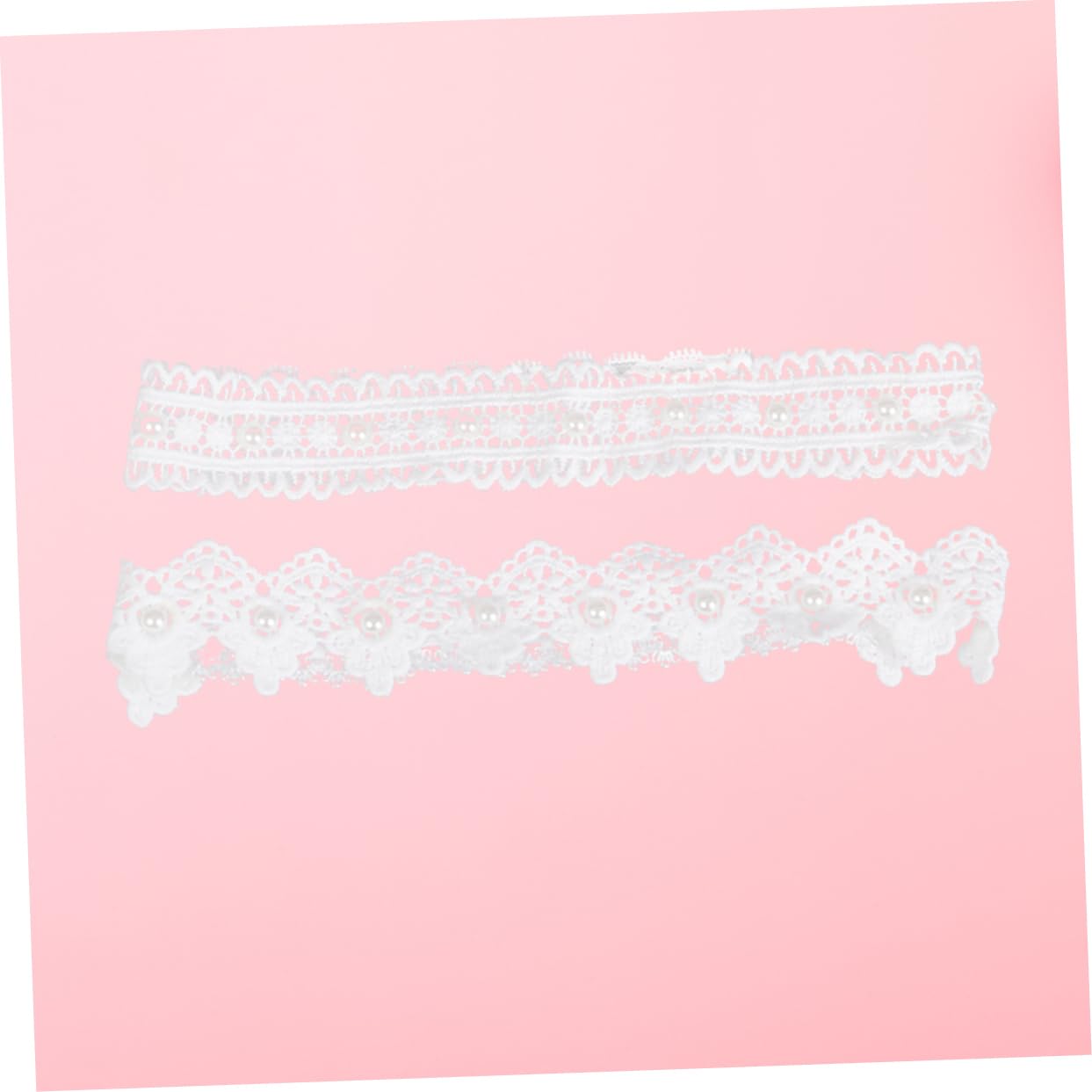 3paia Garter Da Sposa Pizzo Bianco Con Perle Per Matrimoni e Feste Di Anelli Per Coscia Per Sposa e Damigelle