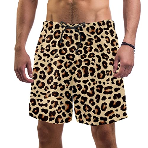 Maillots de bain pour hommes JDEZ short de plage séchage rapide léopard