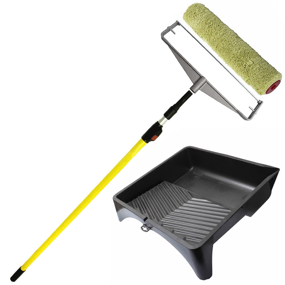 38,1 cm Farbroller + Metall-Doppelarmrahmen + Verlängerungsstange / HD-Tablett