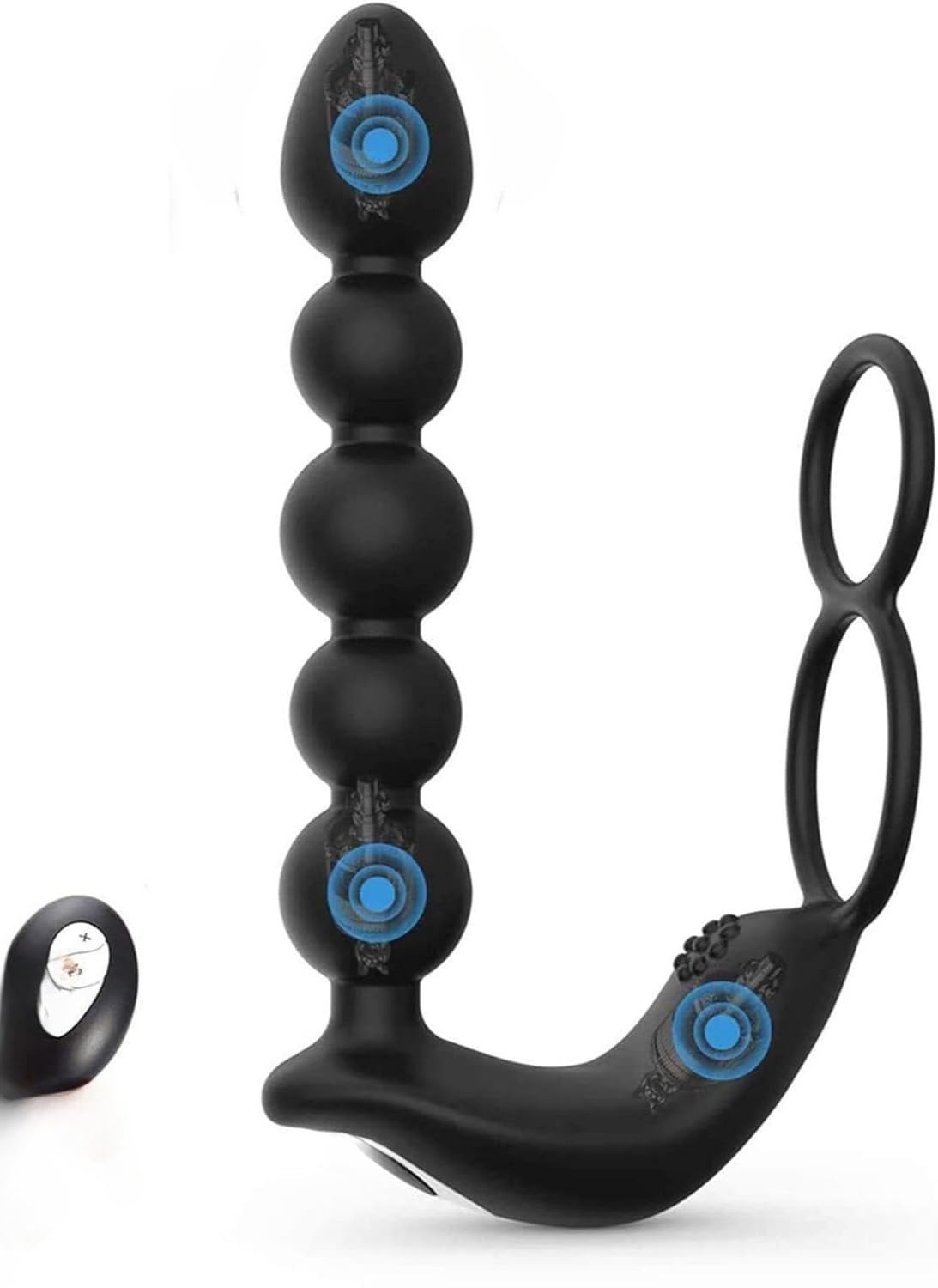 Vibrador de silicona, anillo prostático, 10 modos de vibración |