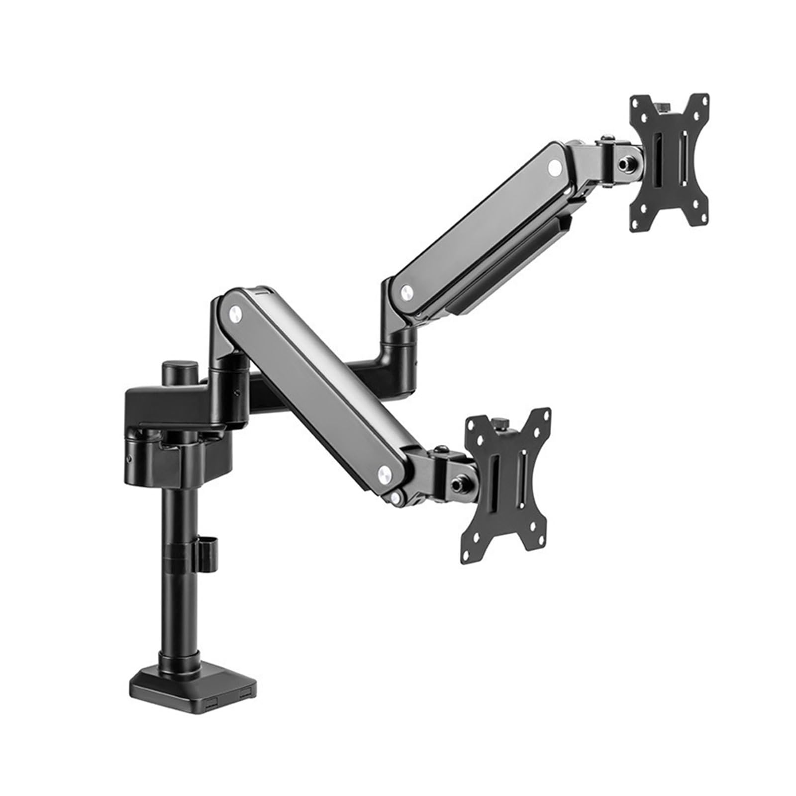 Bras de support moniteur T8-2G double écran pour bureau sans perçage
