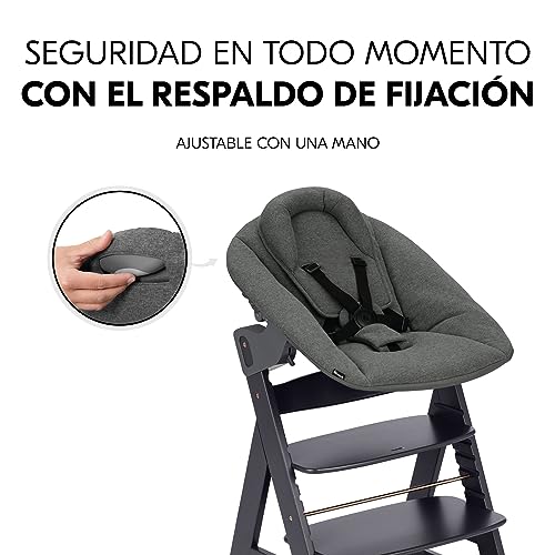 Miniatura 4 de Hauck Alpha Newborn Set Plus - Trona Evolutiva Bebe Con Hamaca Bebe Reclinable Desde El Nacimiento, Trona Evolutiva Madera Certificada Fsc , Altura Regulable Gris