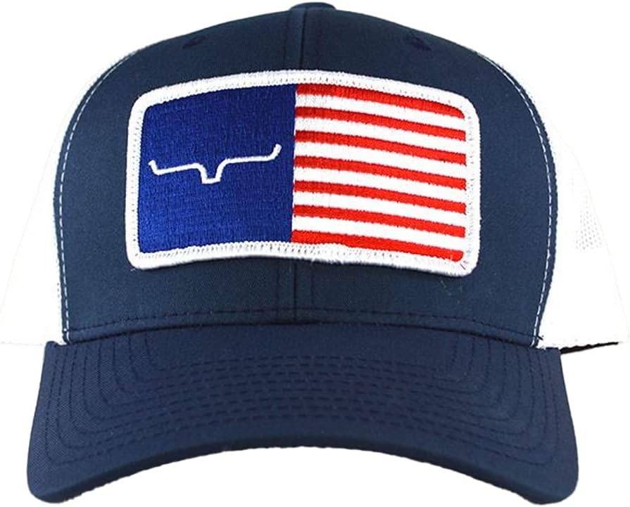 Kimes Ranch Unisex American Trucker Embroidered Logo Patch Adjustable Snapback One-Size Hat