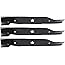 3-Pack Husqvarna 48" Hi-Lift Mower Blades – Premium XTRA Hard Steel For Bagging