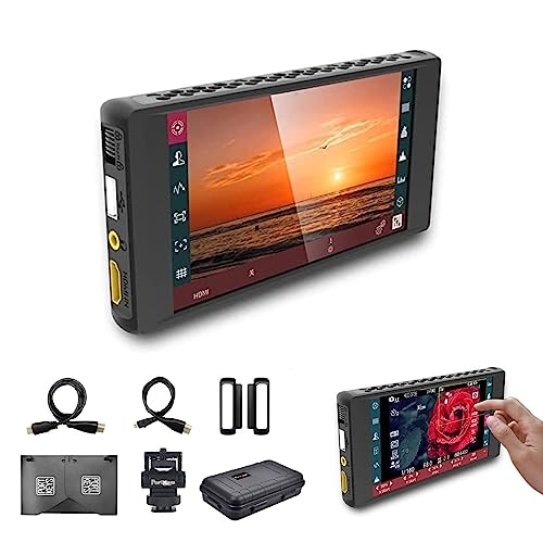 Portkeys PT6 DCI-P3 IPS Touchscreen 5.2'' On-Camera Field Monitor with 1080P 60 HDMI Output, 4K HDMI 30p Input, 3D LUT Out