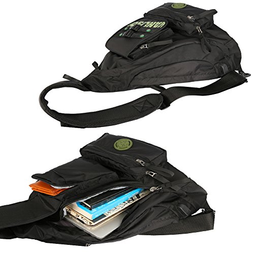 Larswon Sling Bag With Usb Charging Port, Sling Backpack Usb, Shoulder Backpack, Large Crossbody Bag, Chest Bag Large Black #TOP3