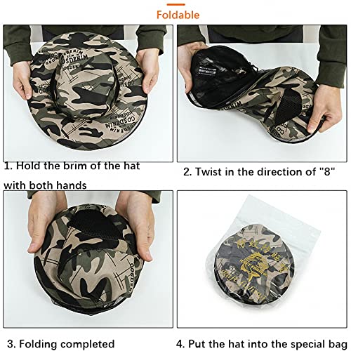 Sombrero mosquitera camuflaje con red protectora de cabeza y cara 4