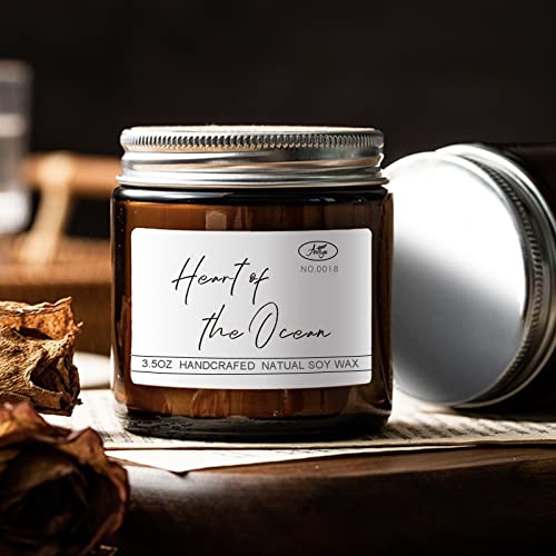 Heart Of The Ocean Strong Scented Candles, Natural Soy Candle For Home Scented, Hand-Poured Jar Candle, Gifts For Women|Men|Families|Friend|Colleague, As Birthday|Holiday|Relaxation Gifts (3.5Oz) #TOP1