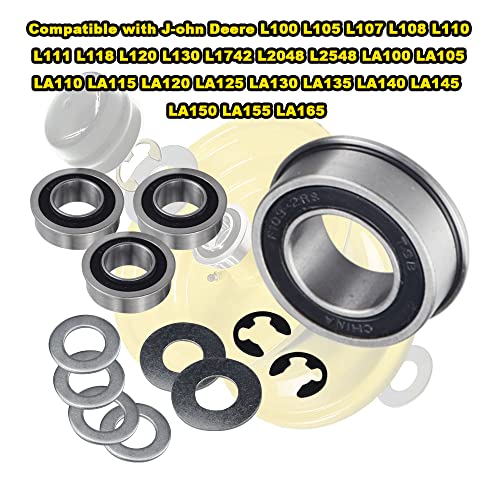 Kintle Front Wheel Bushing To Bearing Conversion Kit For John Deere Lawn Mower Fits L100 L105 L108 L110 L120 L130 And M123811, Gx21931, M143338, M123253, R27434. #TOP1