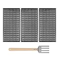 Outspark Grill Grates for Charbroil Performance TRU-Infrared 450 3-Burner 463370719 463371719 463371116 463371316,Emitter Plates for CharBroil G460-0500-W1 Replacement Parts,with Grill Grate Spatula