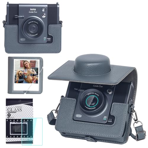wogozan �L�����[�P�[�X Fujifilm Instax Wide EVO 2�C��1�C���X�^���g�t�B�����J�����ƃv�����^�[�p ���g�����U�[�P�[�X ���C�hEVO�p 28���C�h�A���o�� �X�N���[���v���e�N�^�[ �����t���� (�J�����Ȃ�) - �_�[�N�O���[