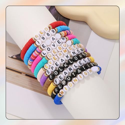 beyonday Matching Friendship Bracelets for Best Friend Heart Energy Stone Beads Couple Relationship Bracelets Valentines Day Gifts for Girlfriend Boyfriend Cosplay Costume Accessories, 11pcs Pack,4