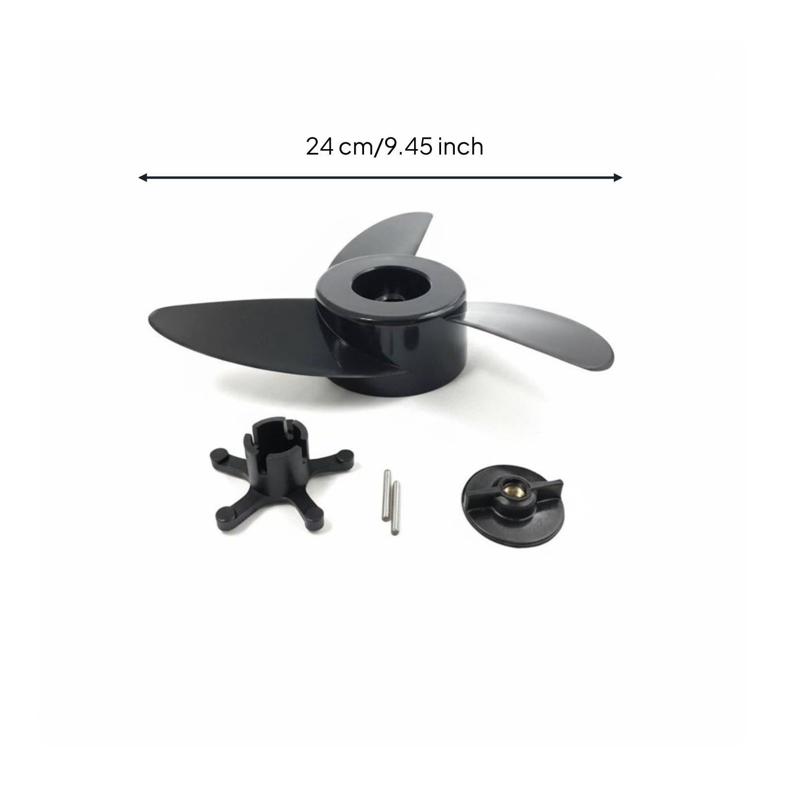 Bootpropeller Ersatz Propeller Bootspropeller Ersatzschraube Motorblatt aus Robustem für Zuverlässigen Vortrieb für Freizeitnutzung Wasserfahrzeuge, 12V 45/55/65 Pfund Propeller