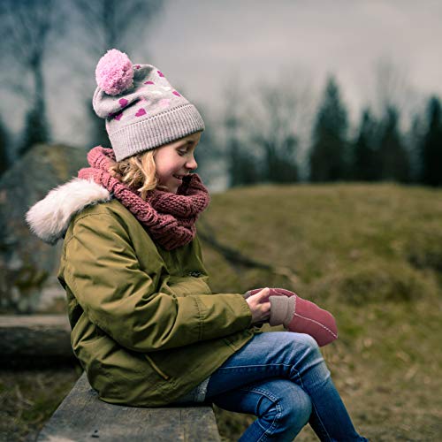 CLISPEED Luvas Quentes de Inverno para CrianÃ§as Com Luvas de LÃ£ Forradas de Barbante Luva Ã  Prova