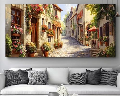 Kit complet de broderie diamant 5D pour adultes et enfants paysage de Grèce 60x120cm