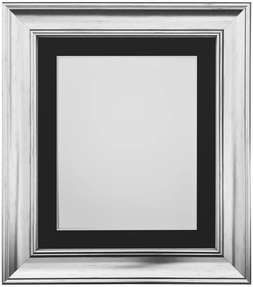 Frames By Post Black Mount Scandi Vintage Silver Picture Photo Frame With A1 For Image Size A2