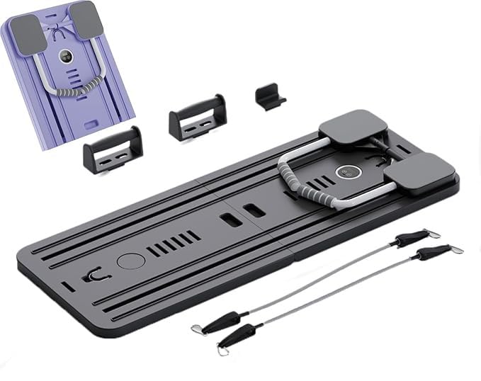 Lhanel Pilates Board - 2024 Best Lhanel Pilates Reformer Set,5in1 Lhanel Pilates Sliding Board,Multi-Purpose Foldable Pilates Reformer Board for Home,Shape Your Entire Body (Black)