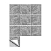 Hiser 10 Pièces Marbre Adhésive Décorative à Carreaux pour Salle de Bains et Cuisine Stickers Carrelage, Mosaïque Style Imperméables Auto-adhésifs 3D Adhésive Décoration (Ciment Gris,15x15cm)