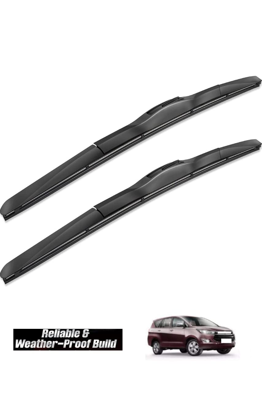 RYU7® Hybrid Wiper Blades: All Weather Performance, Superior Windshield Contact Fits for Innova crysta(Pack of 2)