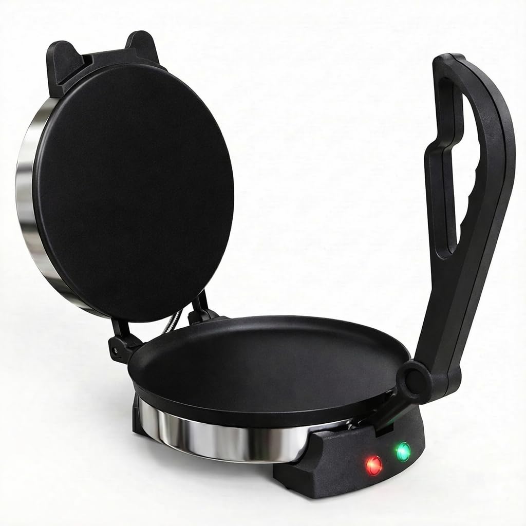 Roti Maker 900W Multi Maker Electric Automatic With 8.5 Inch Plate | Complete Roti/Chapati/Khakra Maker for Home with Stainless Steel Inner Surface(Countertop Griddle Appliance)