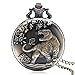 Produktbild Antike Bronze Chinese Zodiac Series Design Quarz Taschenuhr Animal Watch Anhänger Geschenk Alte Uhrenkette, Tiger